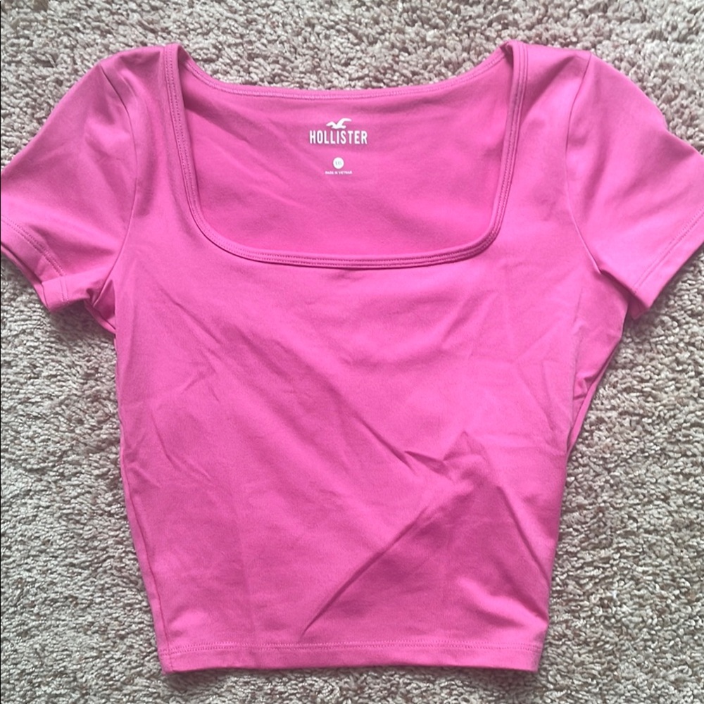 Hollister square neck crop top
